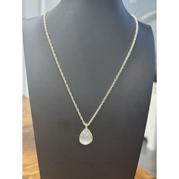 Kendra Scott Kiri Necklace In Gold Gray Slate Stone - Picture 5 of 6